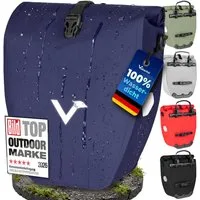 Valkental Fahrradtasche Gepäckträger wasserdicht & abschließbar, Gepäckträgertasche Fahrrad mit Großen Reflektoren 20L, 28L, 32L