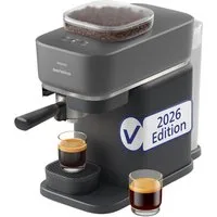 PHILIPS baristina Espressomaschine BAR305/60 mit Mahlwerk für ganze Bohnen, 16 bar Pumpendruck, Schwarzgrau