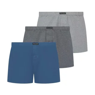 Lyle & Scott - Boxershorts für Herren, Jersey (3er-Pack) (Grau/Blau)