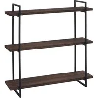 PROREGAL® Wandregal Hängeregal mit 3 Regalböden, 40 oder 60 cm breit, Farbe, Industrial, drei Ablageflächen, einfache Wandmontage und einfach schick