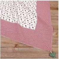 matches21 HOME & HOBBY Tischdecke Tischdecke VRONI Rosen kariert rot, 100 % Baumwolle, in 100x100 cm (1-tlg), Pflegeleicht waschbar bis 30° Grad