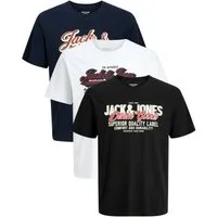Jack & Jones PlusSize Print-Shirt (Spar-Set, 3er-Pack) Big Size Shirt Übergrößen Shirt
