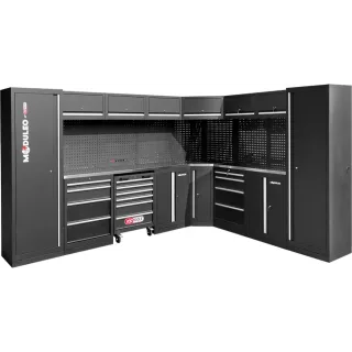 KS TOOLS Werkstatt-Schranksystem, L-Form, 3400 x 2720 mm, Variante 2 - 866.6225