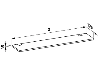 LAUFEN Glasablage Frame 25 mit 3 Wandbefestigungen, H4475919000001 H4475919000001