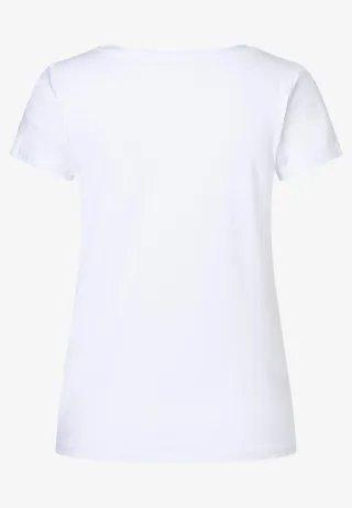 MORE & MORE - T-Shirt mit Frontprint weiß - Gr. - 40