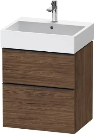 Duravit D-Neo Waschtischunterbau wandhängend Nussbaum dunkel Matt 584x442x625 mm - DE43710BD210000 DE43710BD210000