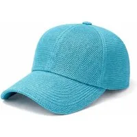 ZUKUNFTSENKEL Baseball Cap Kappe aus Papierstroh verstellbarer Metallverschluss (atmungsaktive Cap einfarbig Unisex) luftige Sommer Mütze mit Mesh Struktur