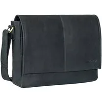 Benthill Messenger Bag Herren Umhängetasche Echt Leder Messenger Laptop Schultertasche Damen, Reißverschlussfach