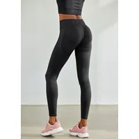 LASCANA Seamless Leggings Po Push Up mit Rippstruktur und Shapingeffekt, Sporthose, Sportleggings