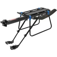 MidGard Fahrrad-Gepäckträger f. Sattelstütze, Fahrradgepäckträger aus Aluminiumlegierung MTB E-Bike, mit Reflektor & Schutzblech, verstellbar f. 24-29", belastbar bis 50kg