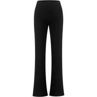 SASSYCLASSY Leggings High Waist Flare Leggings Damen mit Taillenbund Atmungsaktive Ausgestellte Sportleggings Flared Leo Print Schwarz