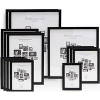 M MERCEO Bilderrahmen, 14-tlg. Bilderrahmen-Set Schwarz (10x15cm bis 30x40cm)