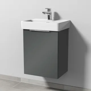 Sanipa 3way Waschtischunterbau zu Laufen Pro S Waschtisch mit 1 Tür, Anthrazit-Glanz UF78379