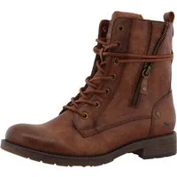 Mustang Shoes Elfi Winterstiefelette Winterstiefel mit Reißverschluss und markanter Schnürung