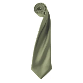 Premier Herren-Krawatte aus Satin (schmale Klinge) (Olive)