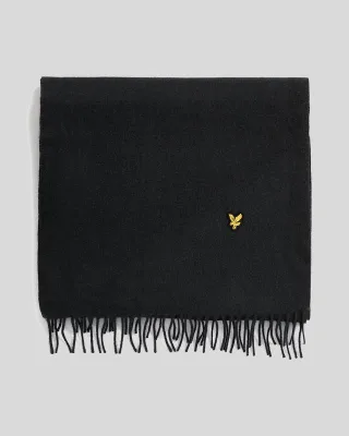 Lyle & Scott Schal aus Lammwollmischung - Schwarz