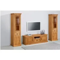 OTTO home Wohnwand Selma, (Set, 3-St), 2 Vitrinen und 1 Lowboard