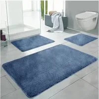 LindenBerg Badematte Badvorleger mit Mikrofaser - Badezimmer Teppich, Höhe 5 mm, rutschhemmend beschichtet, Waschbar, Pflegeleicht, Polyester, Rechteckig, 50 x 55 cm, 50 x 55 cm, 50 x 80 cm, 60 x 100 cm, 70 x 120 cm