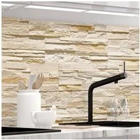 Stickerprofis Küchenrückwand STEINWAND ASHLAR (Matt-Finish), (Premium), 1,5mm, selbstklebend, hält auf besonders vielen Öberflächen