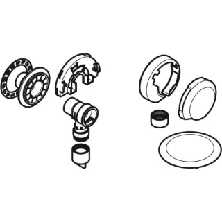 Geberit Fertigbauset, zu Badewannenablauf d90 glanzverchromt, 242346211 242346211