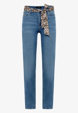 zero - Jeans mit Leo-Gürtel Style Orlando 28 Inch Middle Blue Denim - Gr. - 42