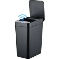 relaxdays Mülleimer 9L mit Sensor, schwarz