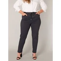Base Level Curvy Stoffhose Liana Sommerhose mit Stretch und Kordelzug, im Jeggings-Style