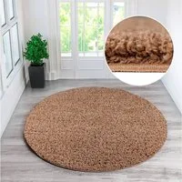 OTTO home Teppich Shaggy 30, rund, Höhe: 30 mm, Teppich in Uni-Farben, besonders weich und kuschelig, Wohnzimmer