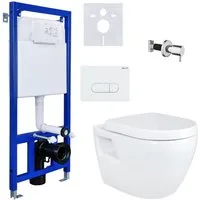 Aloni Tiefspül-WC B-AL5508Komplett, Hygienedusche/Taharet