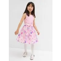 bonprix Midikleid regular fit, aus Baumwolle, festlicher Stil, mit Blumendruck, ärmellos