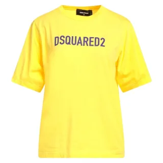 Dsquared2 Eco Dyed Easy Dunkelgelbes T-shirt
