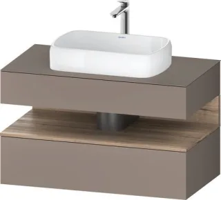 Duravit Qatego Konsolenwaschtischunterbau wandhängend Basalt Matt 1000x550x600 mm - QA4731055430010 QA4731055430010