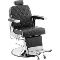 Physa Armlehnstuhl Friseurstuhl Friseursessel Kopf- und Fußstütze 58-71 cm 150 kg neigbar, Schwarz