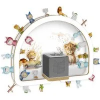 Holzura Kinderregal Tonie Regal Regenbogen mit magnetischem Rahmen für Toniefiguren