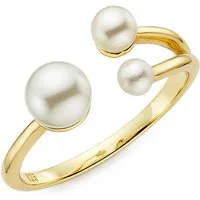 Aniston JEWELRY & WATCHES Fingerring Schmuck Geschenk Silbering offen mit synth. Muschelkernperlen, mit Muschelkernperle (synth)
