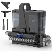 lubluelu Teppichreinigungsgerät V9 mit Dampffunktion Teppichreiniger Polsterreiniger 16500PA 3-in-1, 1250 W, beutellos, 100°C Dampf, 60°C Heißwasser, Kaltwasser-Funktion, Selbstreinigung