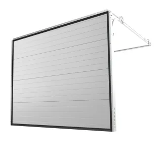 Garagentor Hellgrau, Lichtgrau RAL 7035, Sektionaltor Typ Basic, 2000 x 1900 mm, Woodgrain, Kleinsicke, ohne Antrieb, individuell konfigurieren