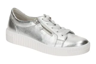 Gabor 83.334.61 Silber Damen Sneaker Komfort Schuhe - Wechselfu?bett