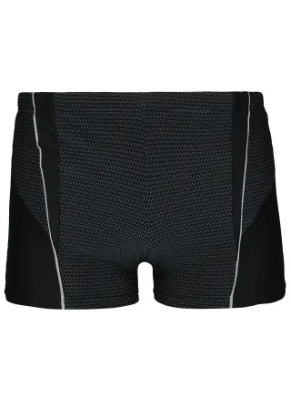 BASEFIELD - He.-Badepants black print - Gr. - 8
