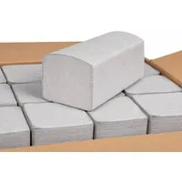 PACKEO Papierhandtuch Papierhandtücher VZZ-Falz 25×23 cm, 1-lagig recycelt - 5000 Blatt (5000-St)