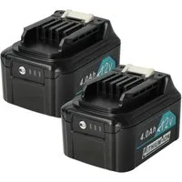 vhbw Akku Ersatz für Makita BL1021, BL1021B, BL1016, BL1020, BL1020B, Akku Akku Li-Ion 4000 mAh (12 V, 2 St), Leistungsfähige Austausch-Akkus für Werkzeug Powertools wie