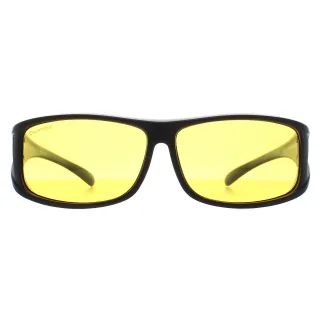 Montana Rectangle Unisex Matte Schwarz Gelb Polarized FO5 Fit Over Glasses Night Driving Sunglasses