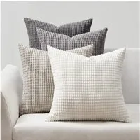 Topfinel Kissenbezug Dekokissenbezug 4er Set 40x40cm aus Cord Samt-Farbverlauf & Weich, Stilvoll & Pflegeleicht & Maschinenwaschbar für Sofa & Wohnzimmer