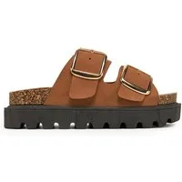 DeeZee Deezee Damen-Flip-Flops braune W24Q11802 Badepantolette