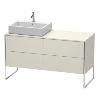 Duravit XSquare Konsolenwaschtischunterbau bodenstehend Taupe Matt 1400x548x778 mm - XS4923L9191 XS4923L9191