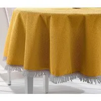 Beautex Tischdecke Weichschaum wetterfest für Garten Balkon Terrasse mit Fransen (1-tlg)