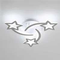 Riserva Deckenleuchten LED Deckenleuchte Stern Mond 40W 6500K Weiß Wohnzimmer, LED wechselbar