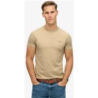 Superdry Rundhalsshirt ESSENTIAL LOGO EMB TEE aus Baumwolle und Single Jersey, Slim Fit, Kurzarm, hüftlang