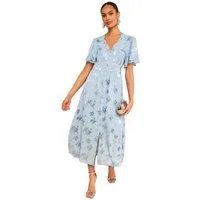 Love & Roses Maxikleid Love & Roses Midaxikleid mit Spitze, Regular (1-tlg)