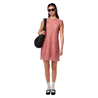 Pieces - "Olline" Minikleid für Damen, Spitze, Leger (Canyon Rose)